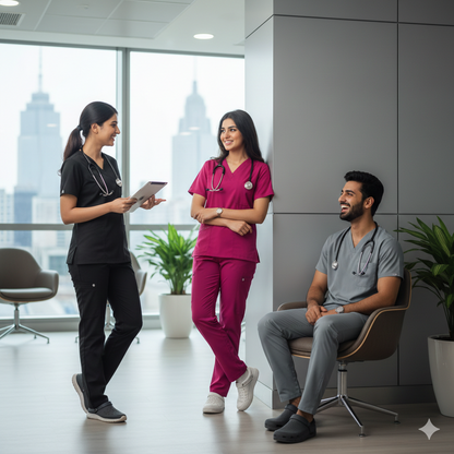 Premium Gray Scrub Set – CoreFit by Medwear Fit (Top + Trouser)